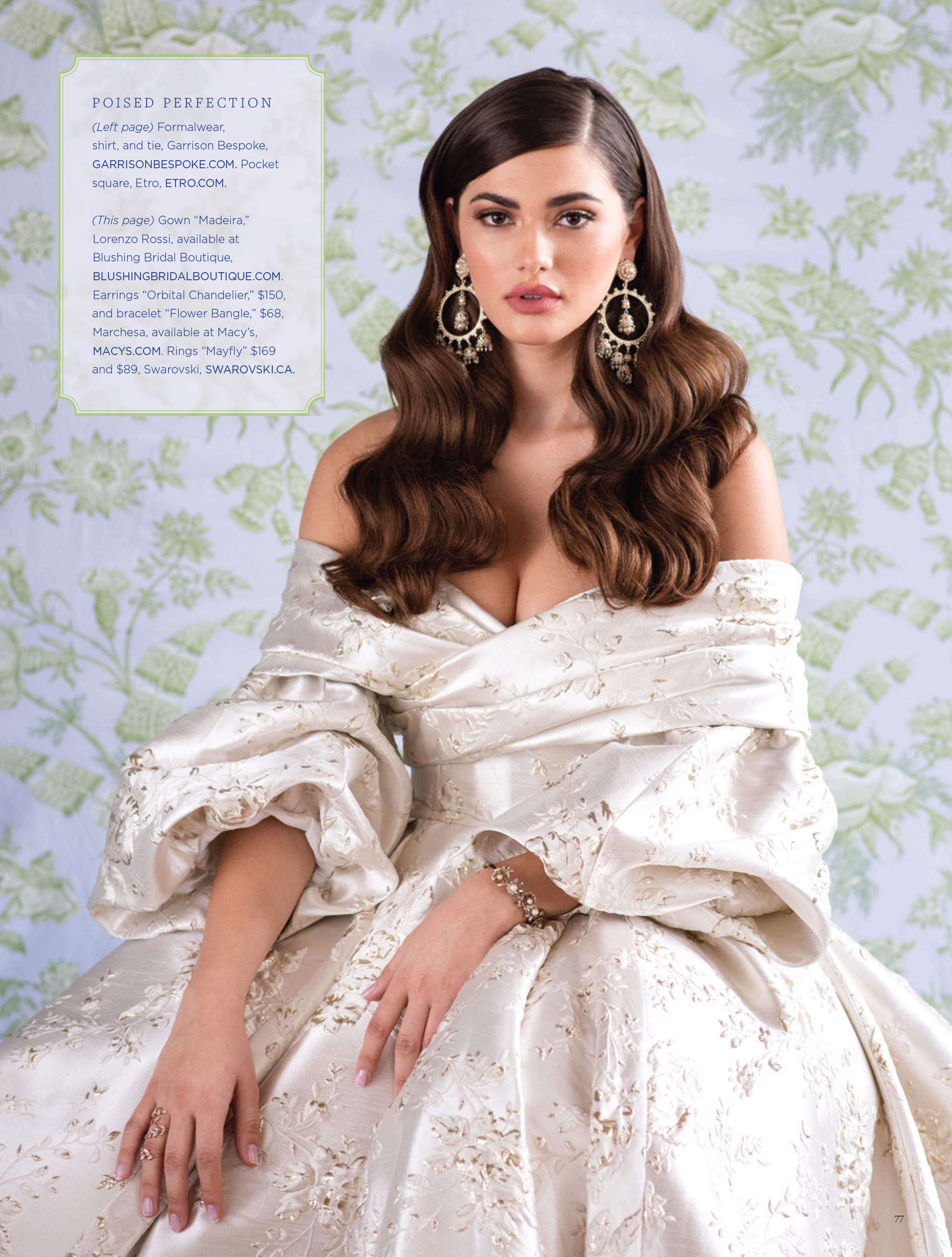 TJG Product featured in Spread of WedLuxe Magazine