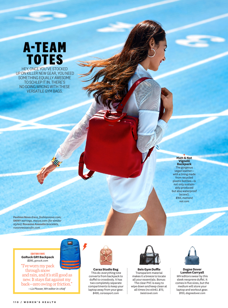 TJG Product featured in Spread from Women's Health Magazine