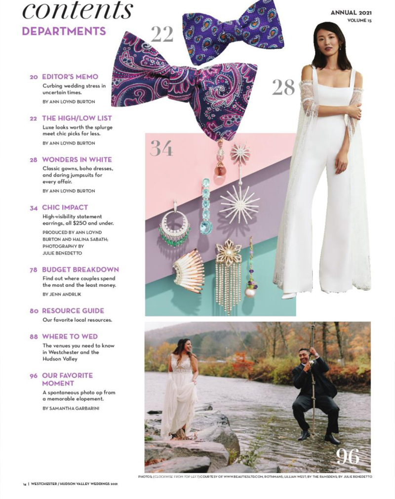 Lonna & Lilly, Lauren and Marchesa featured in Weddings Magazine